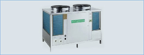 Jinsu sheathed in the application of heat pump hot water machine